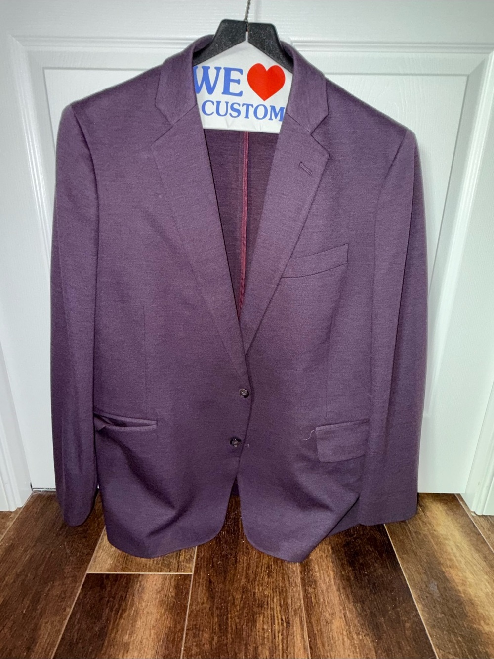 Stafford Men's Plum Two-Button Sport Coat